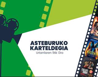 Asteburuko zinema eta antzerki karteldegia