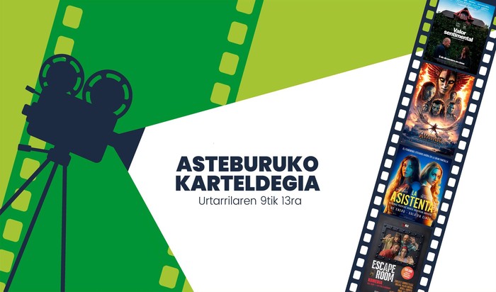 Asteburuko zinema eta antzerki karteldegia