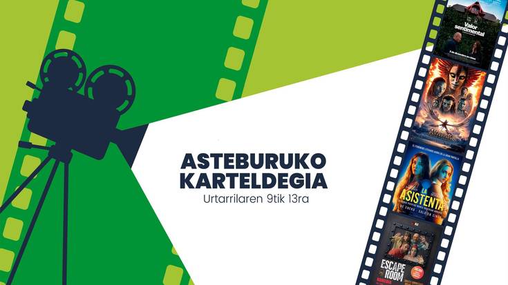Asteburuko zinema eta antzerki karteldegia