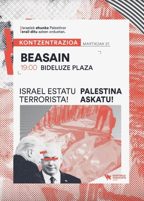 Israelen aurkako eta Palestinaren aldeko elkarretaratzea