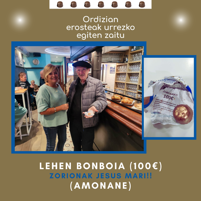 ATERA DA URREZKO LEHEN BONBOIA
