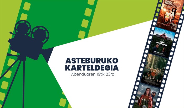 Asteburuko zinema eta antzerki karteldegia