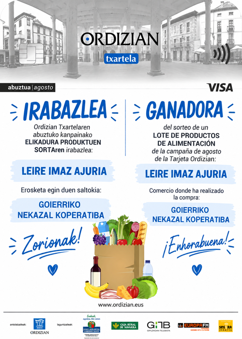 LEIRE IMAZ AJURIA, ORDIZIAN TXARTELAREN ABUZTUKO KANPAINAREN IRABAZLEA