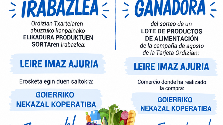 LEIRE IMAZ AJURIA, ORDIZIAN TXARTELAREN ABUZTUKO KANPAINAREN IRABAZLEA