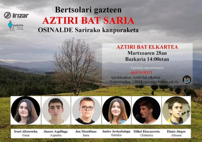 Bertsolari gazteen Aztiri Bat Saria