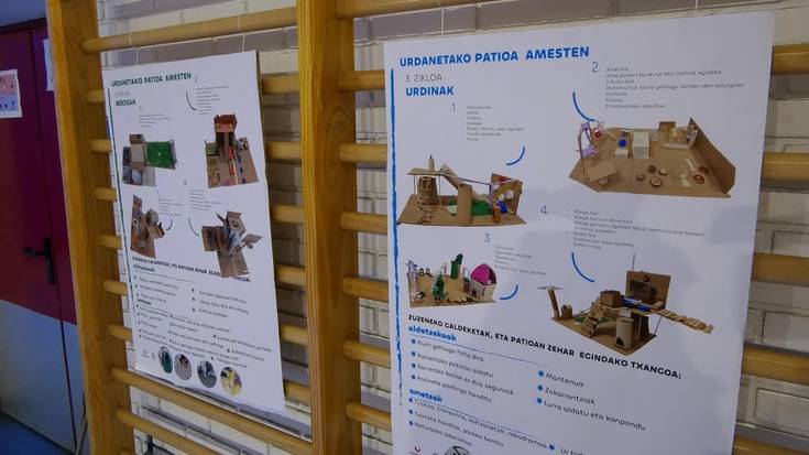 Urdaneta eskolako ikasleek etorkizunean nolako patioa nahi duten irudikatu dute