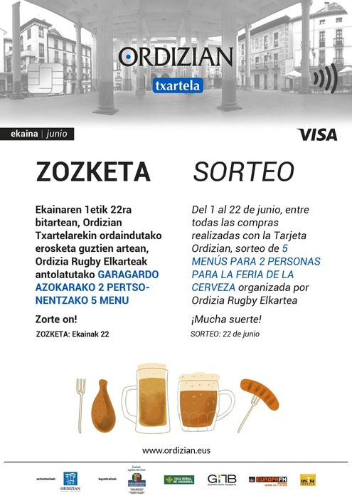 🍻 Ordizian Txartelarekin erosi eta Garagardo Azokarako menu bikoitza irabazi!