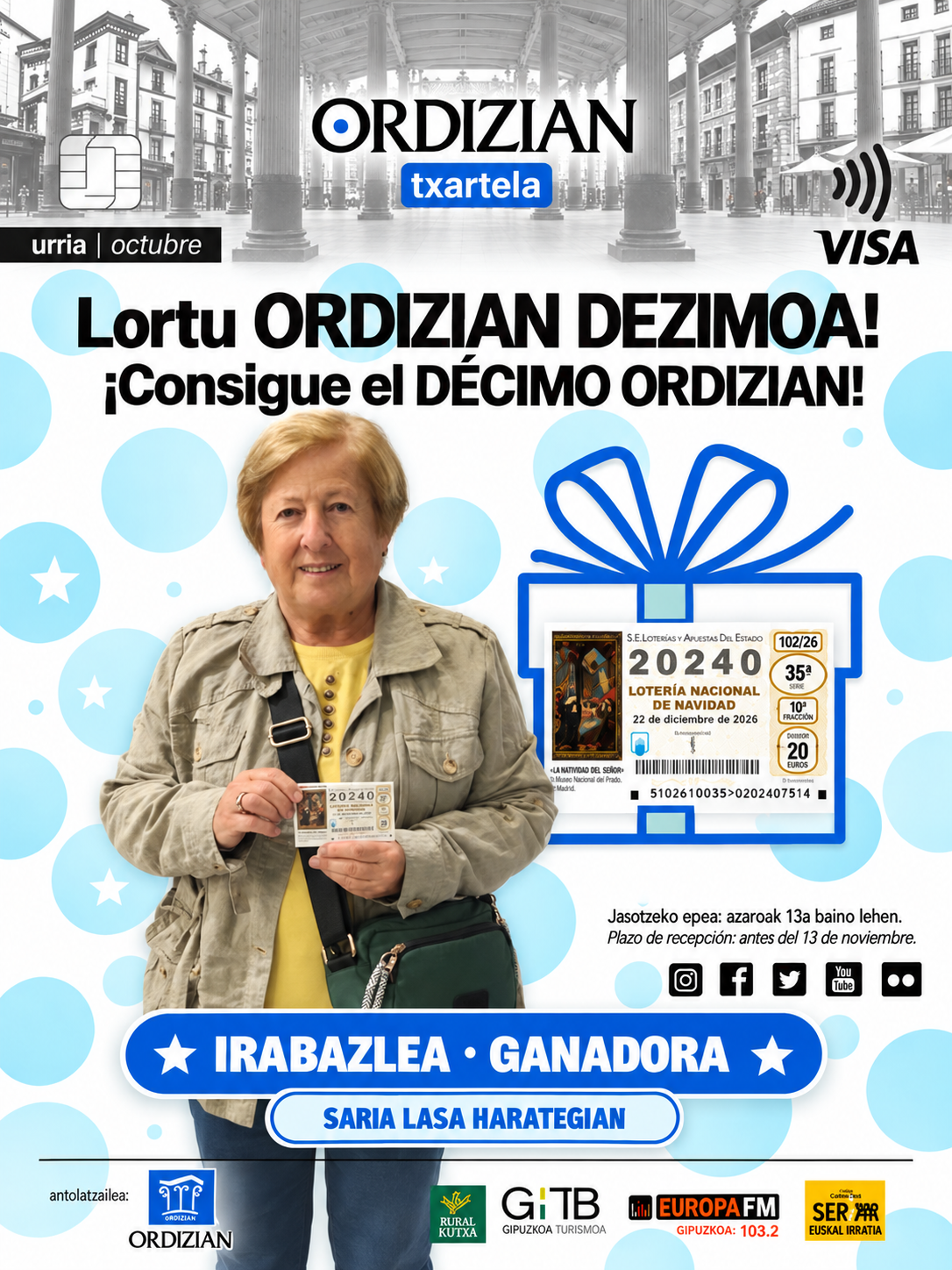 ORDIZIAN TXARTELAK SARIA DU!