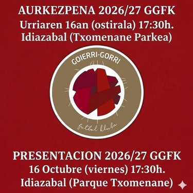Goierri-Gorri klubaren denboraldi aurkezpena