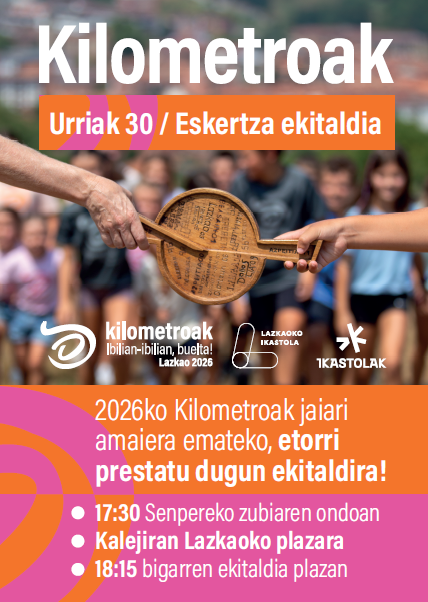 Kilometroak: Eskertza ekitaldia