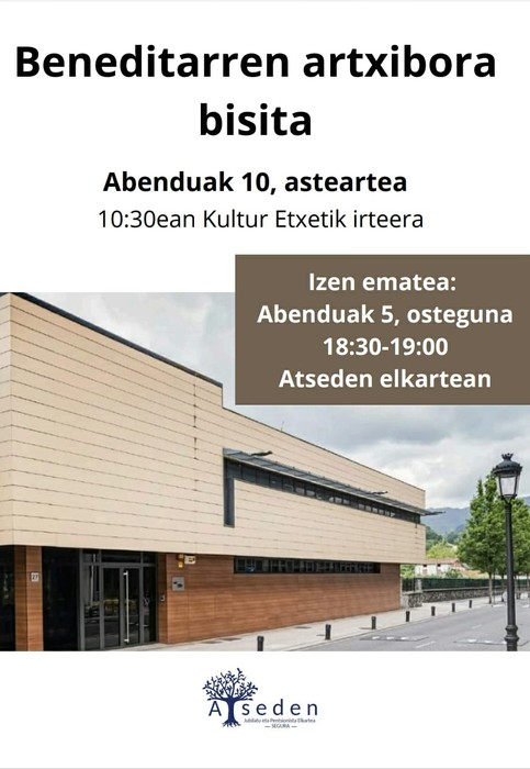 Seguratik Beneditarren artxibora bisita