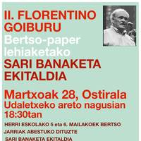 II. Florentino Goiburu bertso-paper lehiaketako sari banaketa