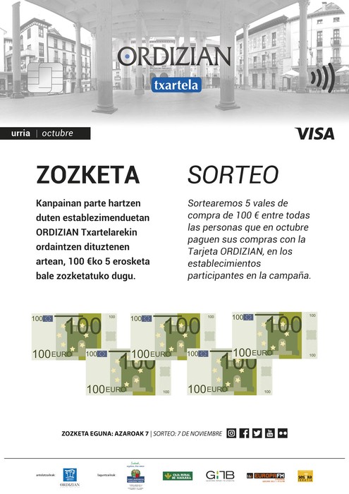 ORDIZIAN VISA TXARTELA: Urriko kanpaina