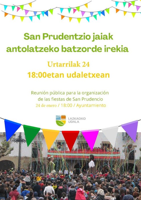 San Prudentzio jaiak antolatzeko batzorde irekia